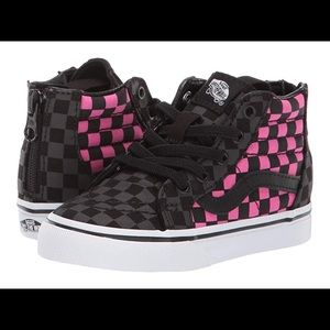 VANS Sk8-Hi Zip Checkerboard Toddler Sneakers